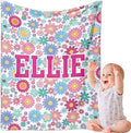 Ships Next Day, Personalized Baby Blankets, Custom Baby Blanket with Name for Girls,Gift for Chrismas Birthday Memorial Day, Customized Flannel Blanket for Kids Adults 30"X40"