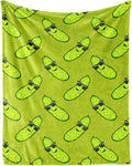 Pickle Throw Blanket for Teen - 50x60 Inches Throw Size - Soft Fluffy Cozy Blankets Gift - Green Funny Blanket Throws for Living Room Decorative