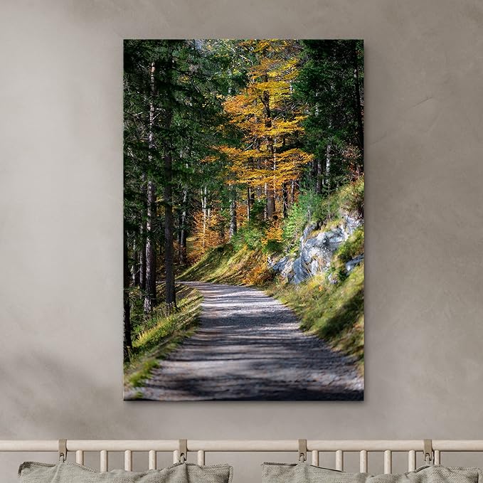 SIGNWIN Canvas Wall Art Green Forest Dramatic Forest Landscape Living Room Multicolor Photography Rustic - 32x48 inches