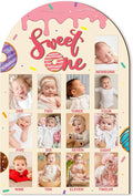 R HORSE My First Year Photo Frame Board, 3D Sweet One Birthday Party Decorations, Baby First Year Picture Frame 12 Months Milestone Display Wood Board 1st Birthday Nursery Decor Gift for Boy Girl