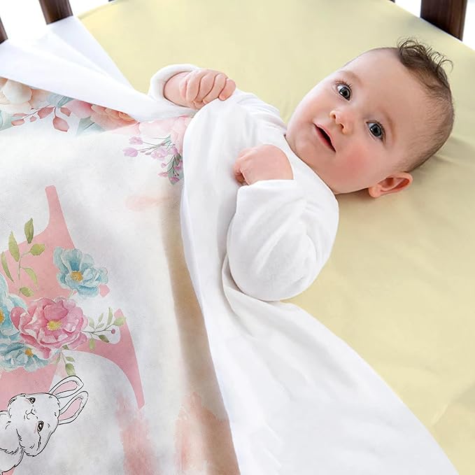 Ship Next Day, Personalized Baby Girl Blanket Gifts with Name, Custom Baby Blankets for Girls, Newborn Receiving Swaddle Blanket, Customized Kids Blankets for Babies Shower Birthday