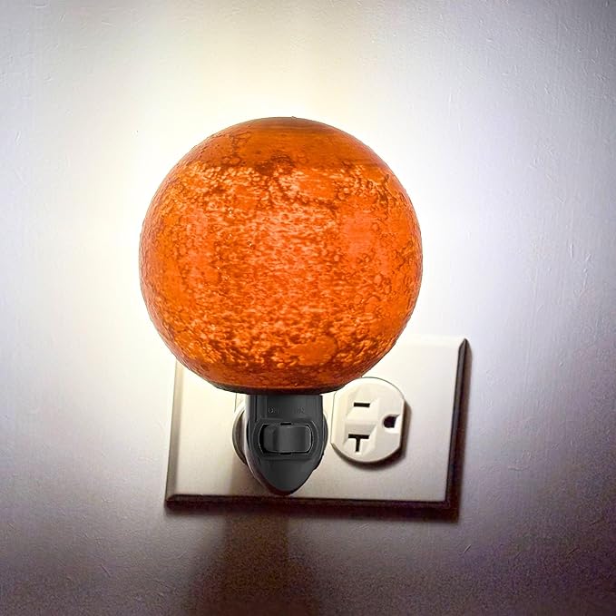 Moon Night Lights | Night Lamp LED Light | 3D Solar System NightLight, Planet Home Décor, Space Nursery, Kids Room, Space Gift, Birthday Gifts, Bedroom Decorations (Mercury, 5 Inch)