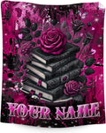 Custom Book Lovers Gifts - 50" x 60" Reading Blanket for Book Lovers - Teen Girls Throw Blankets for Sofa, Living Room