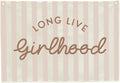 Long Live Girlhood-Nursery Wall Decor Hanging Rectangular Banner Flag Poster Wall Decoration Gift for Girl Kids,Nursery Bedroom Playroom Girls Room Art Decor,Christmas Christmas Gift 28.5"L×20"W