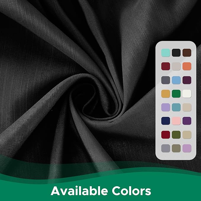 Biscaynebay Wrap Around Bed Skirts for Twin & Twin XL Beds 15" Drop, Black Adjustable Elastic Dust Ruffles Easy Fit Wrinkle & Fade Resistant Silky Luxurious Fabric Machine Washable