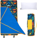 Wildkin 43-inch Kids Nap Mat – Soft Microfiber Toddler Sleeping Mat with Pillow