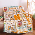 Personalized Custom Bulldog Blanket Gifts for Kids Boys Girls with Name - Customized Bulldog Super Soft Lightweight Flannel Sheets Decor for Crib Nap Couch - 90"x120" for Whole Family