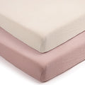 lulumoon Fitted Pack and Play Sheets: Soft Muslin Cotton for Baby Trend Playard Mattress - Neutral Colors for Boys and Girls