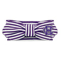 Creative Knitwear Holy Cross Crusaders Infant Girls Purple/White Striped Hair Knot Headband Embroidered Logo - Size Newborn - 4T
