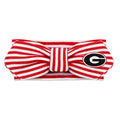 Creative Knitwear Georgia Bulldogs Infant Girls Red/White Striped Hair Knot Headband Embroidered Logo - Size Newborn - 4T