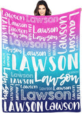 Dr.TOUGH Personalized Blankets with Name Customized Baby Blankets for Girls Boys Adults Monogrammed Blankets and Throws Christmas Birthday Mothers Valentines Day Gift (Z-Colorful 01, 40''×50'')