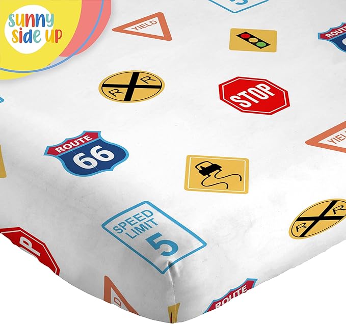 Sunny Side Up On The Go Twin Sheet Set - 3 Piece Kids Bedding Set Includes Pillow Cover - Super Soft Vehicles Microfiber Sheets