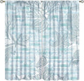 Starfish Curtains，Starfish and Seashells Coastal Curtain Ocean Themed Underwater Marine Decor Waterproof Fabric Curtain Set 2 Panels,63x63 Inches