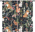 Animal Curtains, Watercolor Forest Animals Plants Pattern Blackout Window Treatments, Rod Pocket Thermal Insulated Drapes 2 Panel Sets for Bedroom Living Room, 42" W X 63" L