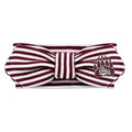 Creative Knitwear Montana Grizzlies Infant Girls Maroon/White Striped Hair Knot Headband Embroidered Logo - Size Newborn - 4T
