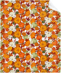 Thuswarm Autumn Harvest Pumpkins Print Flannel Blanket for Autumn Winter Gifts Warm Cozy Soft Funny Print Throw for Bed Couch Sofa 40”×30” XSmall for Pets