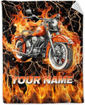 Boys Blanket Gifts Custom Motorcycle Blankets for Kids, Teens - Cozy Furry Flannel Throws for Couch, Sofa & Living Room