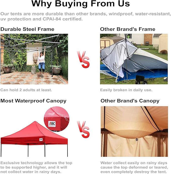 ABCCANOPY Easy Pop Up Canopy Tent with Sidewalls 8x8 Commercial -Series, Pink