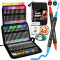 Betem Acrylic Paint Markers Pens, Dual Tip 72 Colors Premium Paint Pens Acrylic Markers for Wood, Fabric, Canvas, Stone, Rock Painting, Glass, Ceramic Surfaces, DIY Crafts Making Art Supplies with Bag