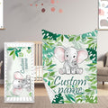Custom Name Crib Bedding Set with Name - 2 Piece Elephant Series Baby Set with Blanket and Crib Sheet, Cozy and Durable Infant Nursery Bedding, Gifts for Toddler