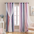XiDi Blackout Curtains for Girls Bedroom, 63 inches Length 2 Panels Set Kids Room Decro Unicorn Princess Theme Home Decor Grey/Pink/Purple, W34 X L63 2 Panels