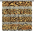Leopard Print Blackout Curtains, Wild Animals Print African Tropical Skins Window Treatments for Bedroom Living Room 52" W X 84" L