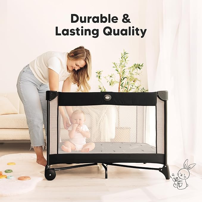 Pack and Play Sheets Fitted - 2-Pack Mini Crib Sheets for Pack N Play Mattress 38x26, Soft & Cozy, Neutral Toddler Playard Bedding, Snug Fitted Mini Baby Crib Mattress Cover Boy, Girl (Savannah)