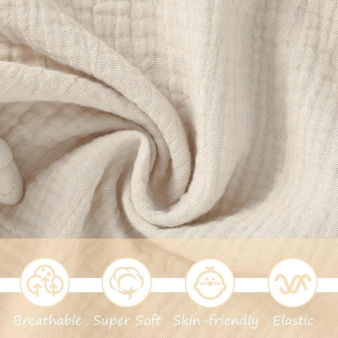 Organic Cotton Muslin Loveys for Babies,Security Blankets for Baby Lovey,Newborn Baby Gifts for Boys and Girls (Octopus Khaki)