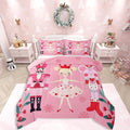 Feelyou Pink Christmas Comforter Set All Season Nutcracker Bedding Set with 1 Pillow Cases Mouse King Microfiber Kids Twin Bedclothes Royal Guarder Ballet Princess Bedroom Decor Duvet Quilt Soft