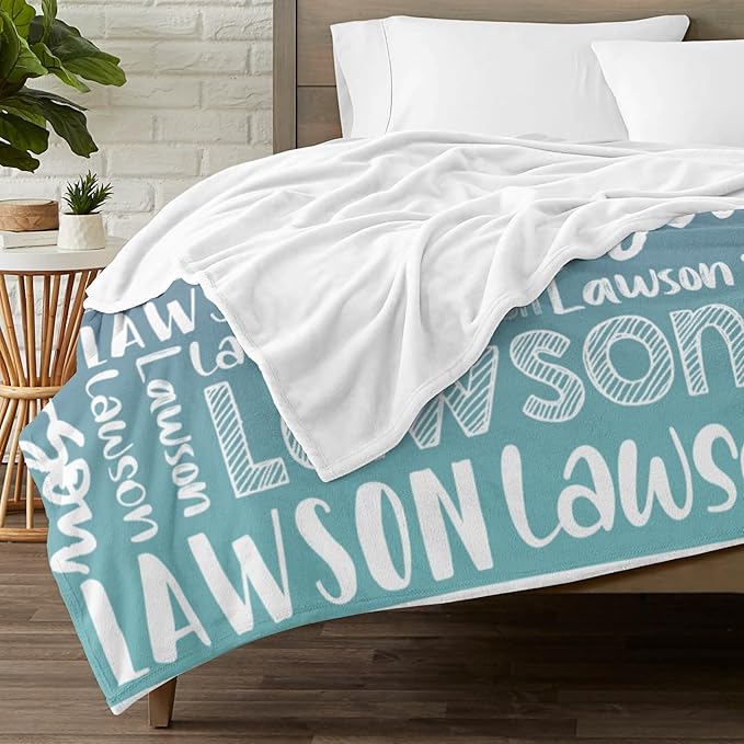 Dr.TOUGH Personalized Blankets with Name Customized Baby Blankets for Girls Boys Adults Monogrammed Blankets and Throws Christmas Birthday Mothers Valentines Day Gift (Z-Colorful 06, 50''×60'')