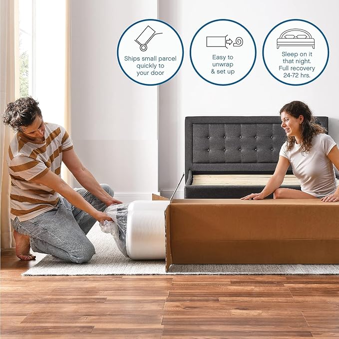Classic Brands Cool Gel Chill Memory Foam 14-Inch Mattress with 2 BONUS Pillows |CertiPUR-US Certified |Bed-in-a-Box, Queen
