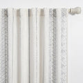 MEETSKY Boho Curtains Geometric Semi-Sheer Cotton Curtains 2 Panels Back Tab Curtains 63 Inches Long Light Filtering Printed Window Drapes for Living Room Home Decorative Drapes for Bedroom