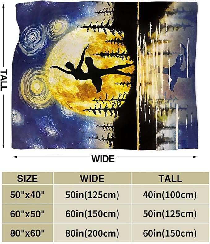 Ballet Blanket Dance Gifts for Girls Dancer Boys Woman Kids Dance Lover Throw Blankets Soft Blanket Warm Fleece Flannel Plush Blankets for Bed Sofa Couch 40"x50"