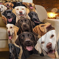 Labrador Blanket for Girls Boys Chocolate Retriever Throw Blankets Soft Cozy Warm Fuzzy Fleece Bedding Flannel Dog Throws Stuffed Animal Gifts for Labrador Lovers Kids Men Women Bedroom Decor 80"x60"