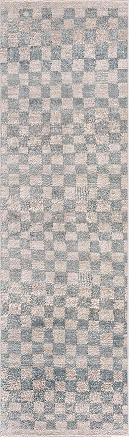 Hauteloom Benjy Living Room, Bedroom Area Rug - Contemporary - Cream, Silver Blue - 4' x 6'