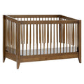 Babyletto Sprout 4-in-1 Convertible Crib with Toddler Bed Conversion Kit in Natural Walnut, Greenguard Gold Certified