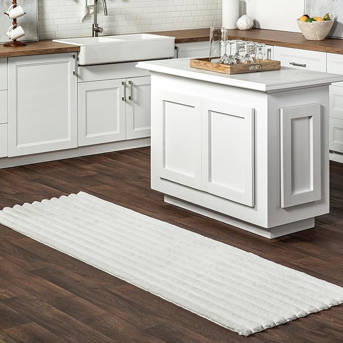 nuLOOM SuperiorWash Collection Kai Off-White, 2'6" x 6', Fluffy and Cozy, High Traffic, Stain Resistant, Easy Clean, Durable Washable Runner for Bedroom, Living Room, Dining, Den, Foyer, Entryway