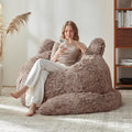 Bean Bag Chair for Adults Teen,Giant Bean Bag Chairs Cat Design,Plush Faux Fur Beanbag Couch Comfy Accent Floor Sofa for Reading, Playing, Relaxing in Living Room, Bedroom