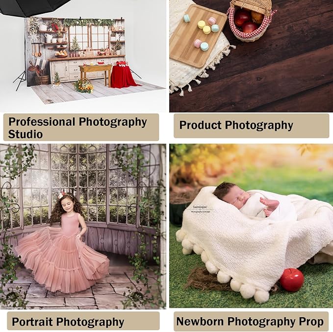 Kate Photography Floor Mats Vintage Brick Stone Wall Floor Backdrop Newborn Photography Props Rubber Floor Backdrop Mat for Professional Photo Studio 8x5ft