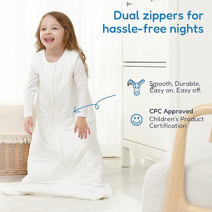 TotAha Toddler Sleep Sack 2T-4T, Soft Wearable Blanket Baby Sleep Bag, Medium-weight 1.0 TOG Sleeping Sacks, Cloud XL