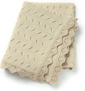 Baby Blanket 100% Cotton Knit Swaddle Soft Newborn Receiving Blanket Cozy for Boy/Girl Crib,Stroller Khaki 40x30in
