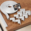 GORILLA GRIP Baby Proof Corners and Edges for Furniture, Kid Proofing Adhesive Table Corner Protectors, Heavy Duty Soft Rubber Foam Protection, Includes 8 Protective Safety Guards, 15 Feet, Off White