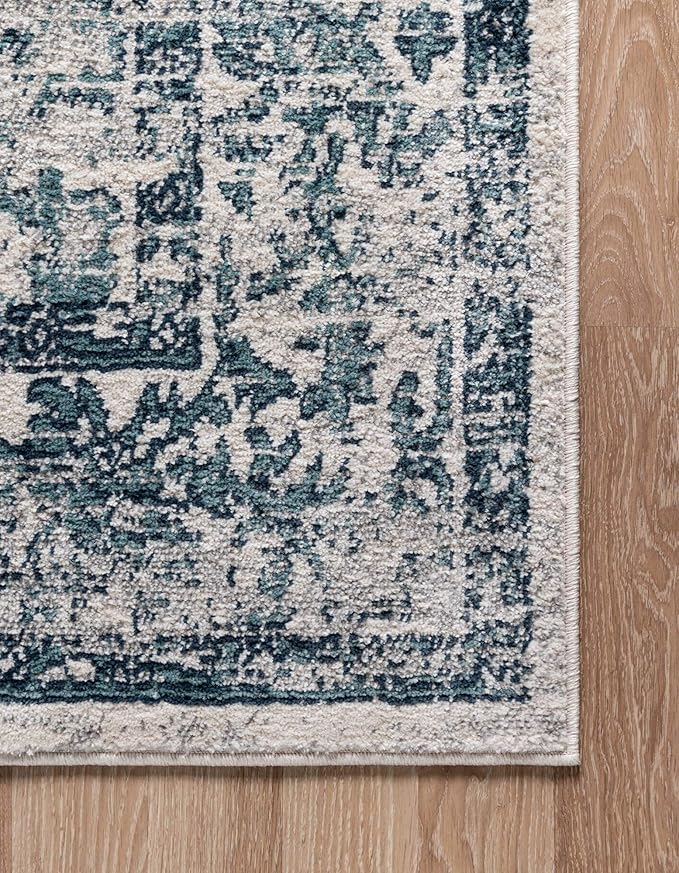Rugs.com Charleston Collection Rug – 4' x 6' Ivory Low-Pile Rug Perfect for Living Rooms, Large Dining Rooms, Open Floorplans