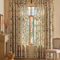 ENJOYBRIDAL Floral Curtains 63 Inch Long Living Room Boho Drapes Short Bedroom 2 Panels Semi Sheer Window Curtain Panels Vintage Rod Pocket Tassel Farmhouse Nursery Window Treatments