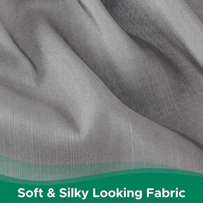 Biscaynebay Wrap Around Bed Skirts for Full & Full XL Beds 22" Long Drop, Silver Grey Adjustable Elastic Dust Ruffles Easy Fit Wrinkle Resistant Silky Luxurious Fabric Machine Washable