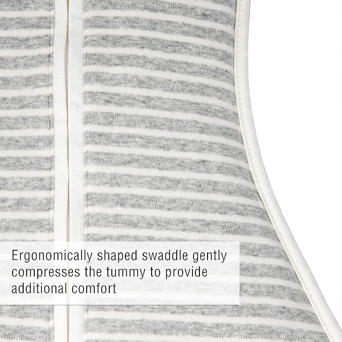 Woombie Original Baby Swaddling Blanket - Soothing, Cotton Baby Swaddle with Zipper - Wearable Newborn Blanket, Twilight Stripes, 14-19 lbs