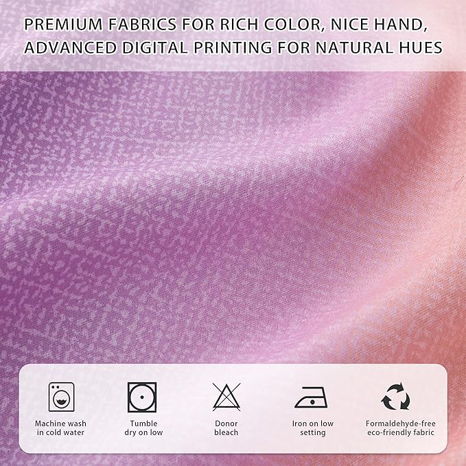 XiDi Girls Curtains for Bedroom 96 Inches Long 2 Panels Pink Yellow Purple Rainbow Blackout Curtains for Little Girl Kids Room Decor Living Room, Princess Unicorn Wall Decals Grommet Drapes 34x96