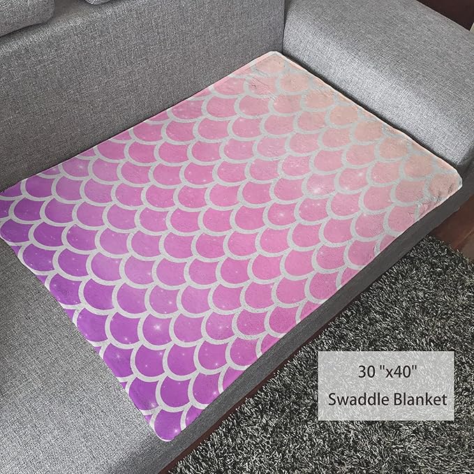 Thuswarm Vivid Shiny Scale Flannel Blanket for Autumn Winter Gifts Warm Cozy Soft Funny Print Throw for Bed Couch Sofa 120”×90” Extra Large for Family