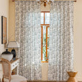 ENJOYBRIDAL Floral Curtains 84 Inches Long 2 Panels Boho Vintage Drapes for Bedroom Semi Sheer Print Living Room Window Curtain Panels Floor Length Farmhouse Flower Rod Pocket Cute Window Treatments
