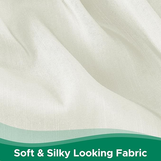 Biscaynebay Wrap Around Bed Skirts for Queen Beds with Short Drop of 12", Ivory Adjustable Elastic Dust Ruffles Easy Fit Wrinkle Resistant Silky Luxurious Fabric Machine Washable